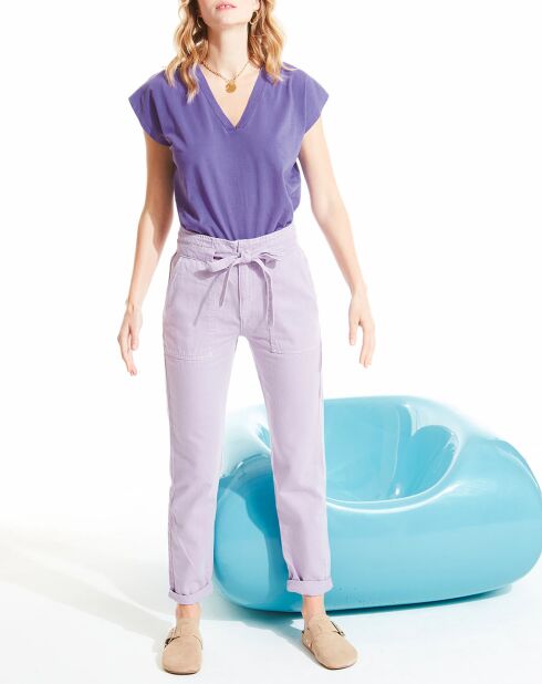 Pantalon droit Thais parme