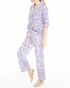 Pantalon droit Brigitte mauve