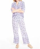 Pantalon droit Brigitte mauve