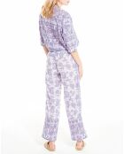 Pantalon droit Brigitte mauve