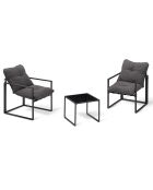 Salon de jardin Tropea 2 places gris anthracite