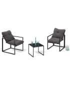 Salon de jardin Tropea 2 places gris anthracite