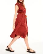 Robe chemise Mila bordeaux