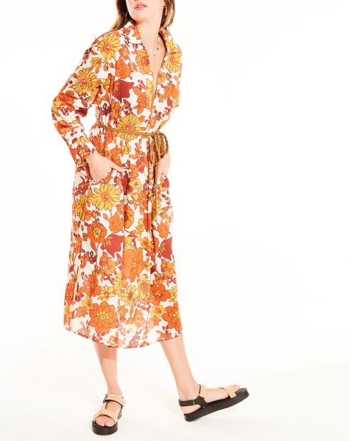 Danae oranje hemdjurk