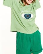 T-Shirt Eyes vert