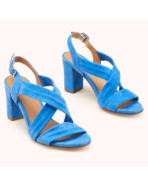 Sandales en Velours de Cuir Vuko jean - Talon 8 cm