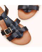 Sandales en Cuir Tayia noires