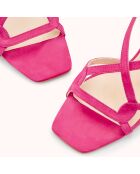 Sandales en Velours de Cuir Zadia fuchsia - Talon 7 cm