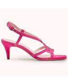 Sandales en Velours de Cuir Zadia fuchsia - Talon 7 cm