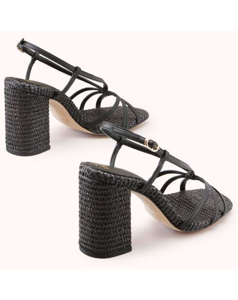 Sandales Zafia vegan noires - Talon 10 cm