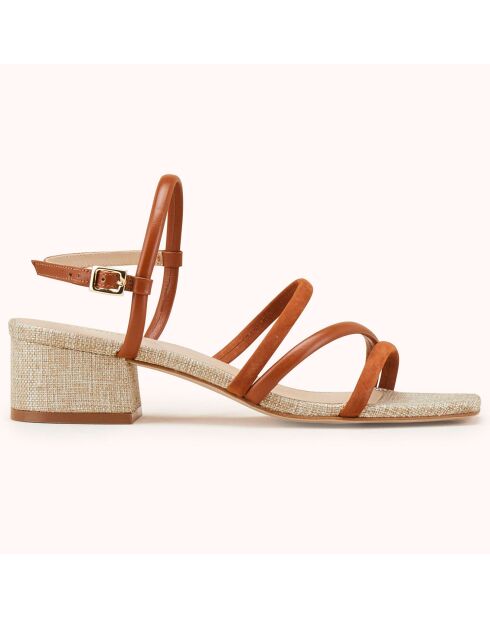 Sandali Zimini in pelle cognac - tacco 5 cm
