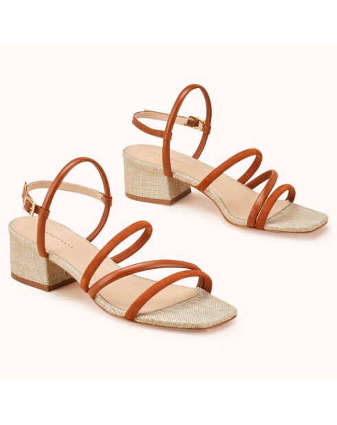 Sandali Zimini in pelle cognac - tacco 5 cm