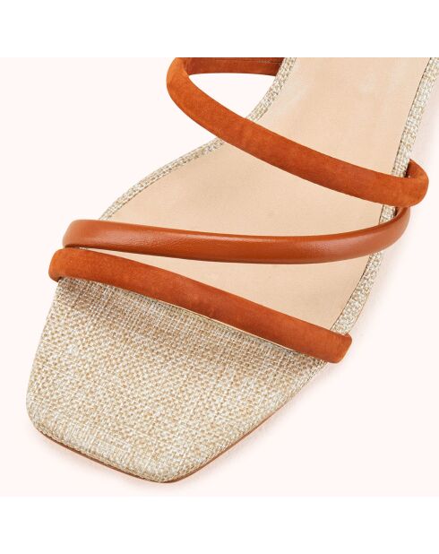 Sandali Zimini in pelle cognac - tacco 5 cm
