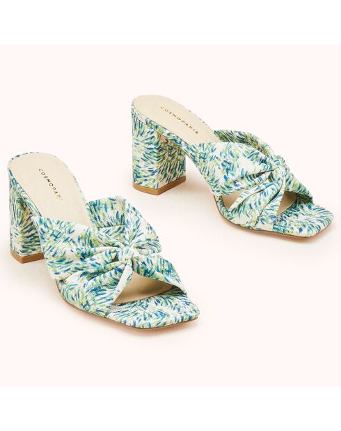 Hisa grüne Pantolette - 8 cm Absatz