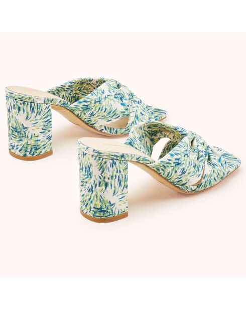 Hisa grüne Pantolette - 8 cm Absatz