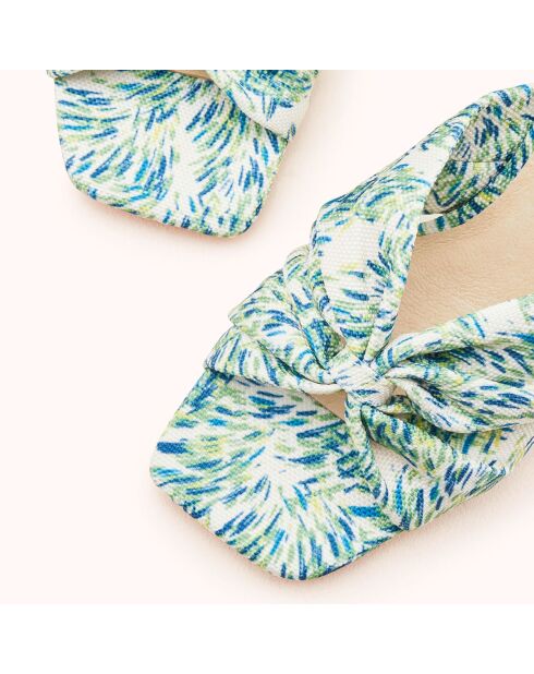 Hisa grüne Pantolette - 8 cm Absatz