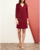 Robe Col Rabattu Billy grenat