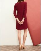 Robe Col Rabattu Billy grenat
