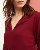 Robe Col Rabattu Billy grenat