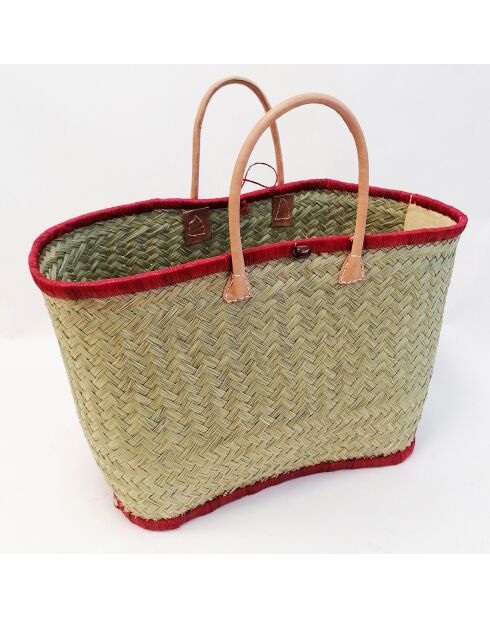 Panier de Madagascar Aravola rouge - 30x56x23 cm