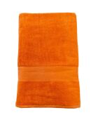 Drap de plage jacquard Classy orange - 90x180 cm