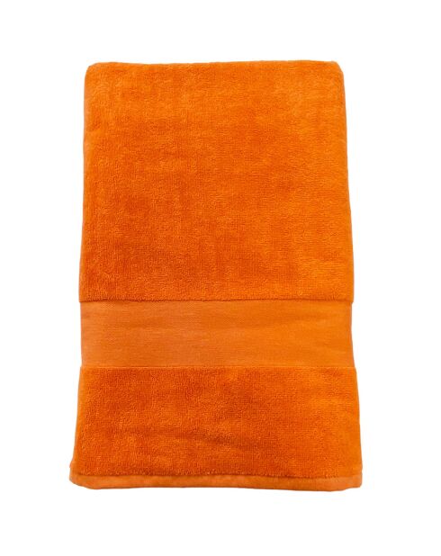 Drap de plage jacquard Classy orange - 90x180 cm