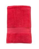 Drap de plage jacquard Classy framboise - 90x180 cm