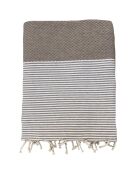 Fouta traditionnelle Mikanda taupe - 100x200 cm