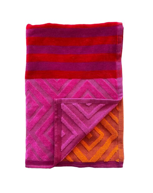 Drap de plage jacquard Monterrico multicolore - 90x170 cm