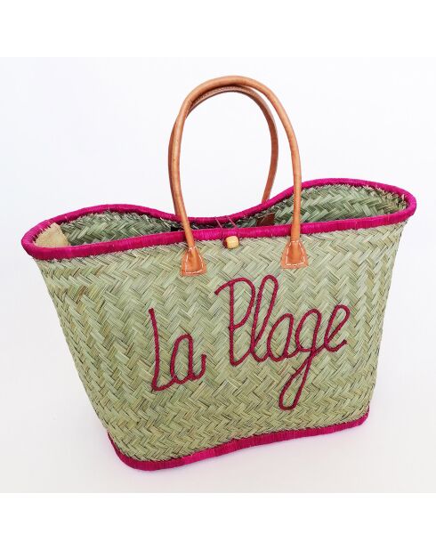 Panier de Madagascar Pasika fuchsia - 30x40x20 cm