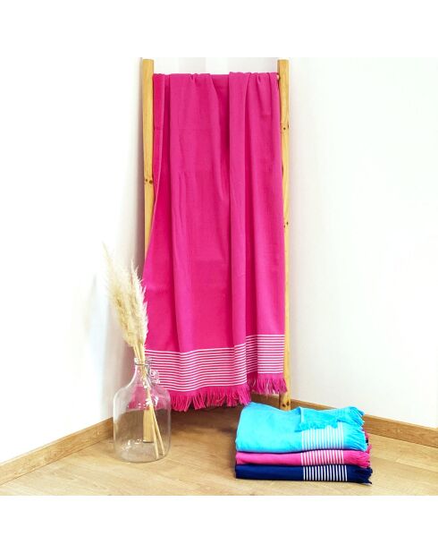 Fouta Paski Xl fuchsia - 140x180 cm