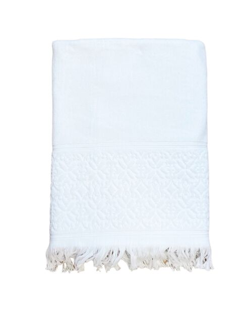 Serviette Romance blanche - 90x170 cm