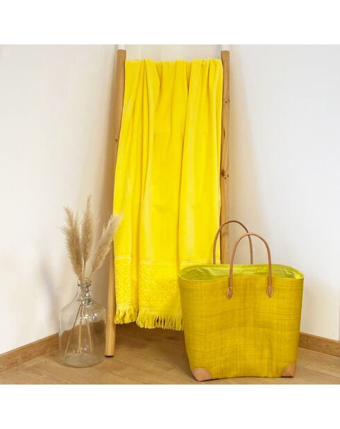 Serviette Romance citron - 90x170 cm