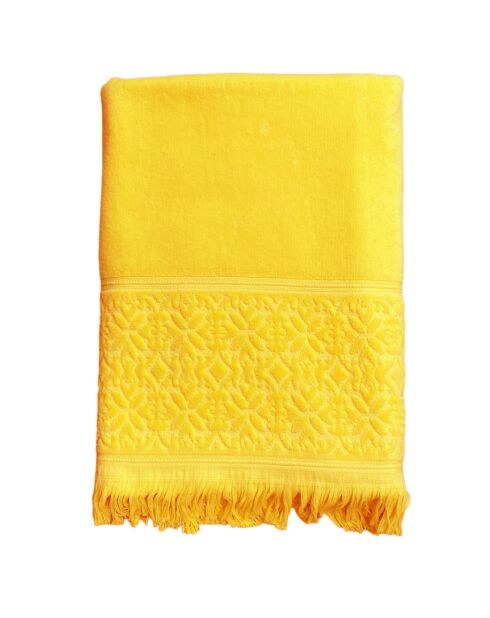 Serviette Romance citron - 90x170 cm