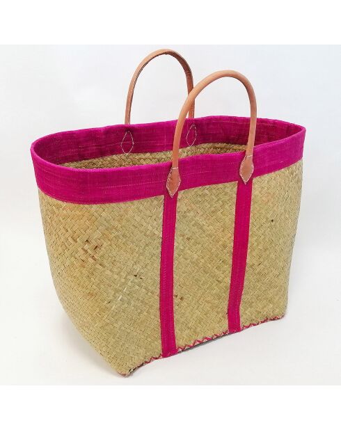 Panier de Madagascar Tsimgy fuchsia - 40x48x22 cm