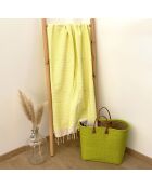 Fouta traditionnelle Yadara verte - 100x200 cm