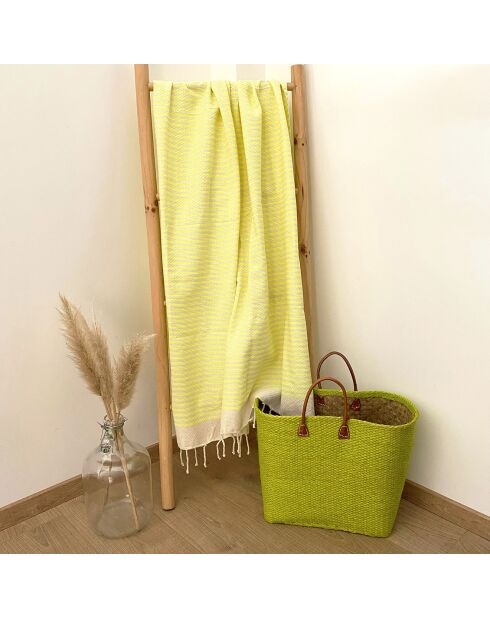 Fouta traditionnelle Yadara verte - 100x200 cm