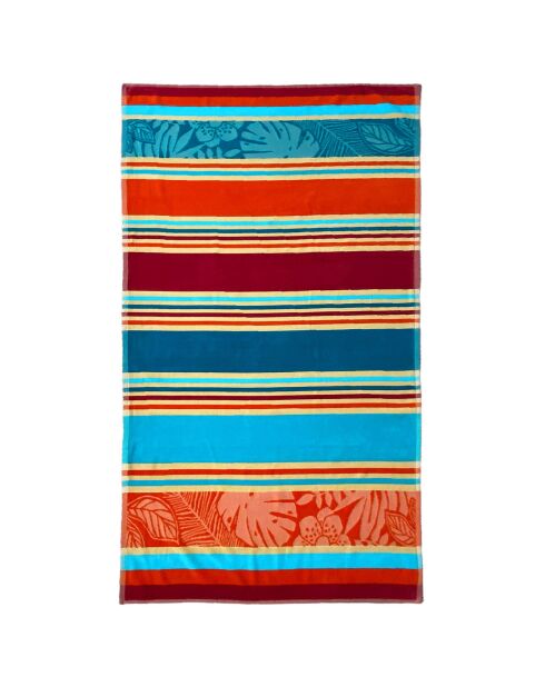 Drap de plage jacquard Zebrina multicolore - 90x170 cm