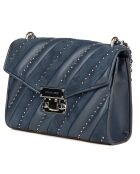 Sac bandoulière en Cuir Jet Set M bleu marine  - 23x16x7 cm