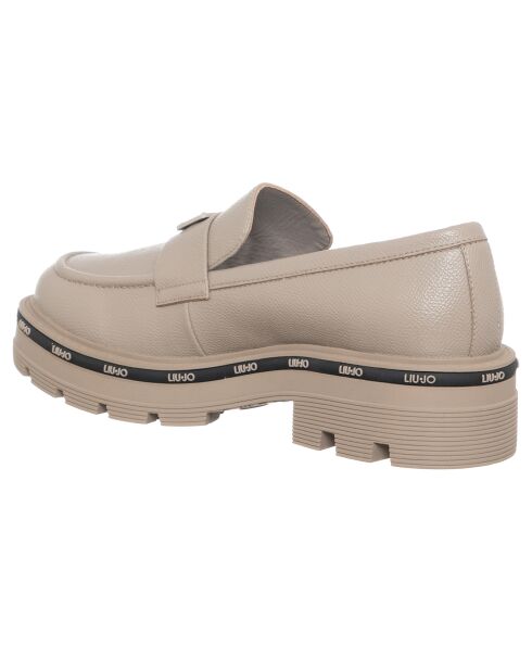 Mocassins en Cuir Tailor beiges