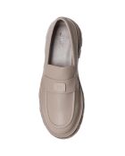 Mocassins en Cuir Tailor beiges