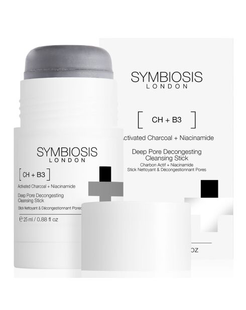 Barra limpiadora y descongestionante de poros con carbón activado y niacinamida - 25 ml