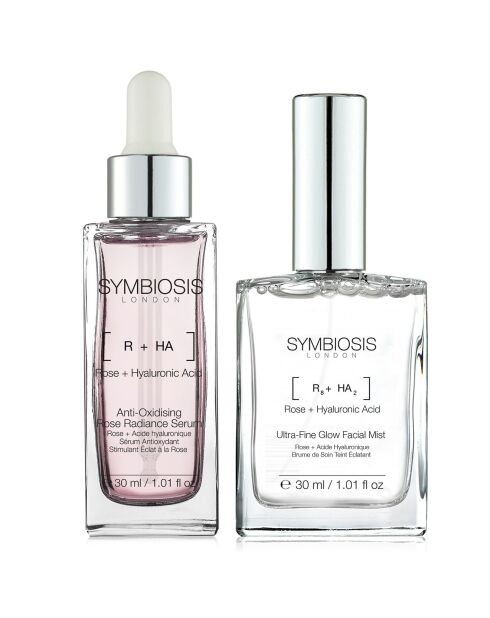 Set Coup de Coeur Peau illuminée Brume de soin teint éclatant + Sérum Antioxydant Stimulant Éclat à la Rose - 2 pièces