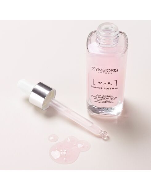 Antioxidans-Serum mit Rosen-Hyaluronsäure und Rosenglanz, 30 ml