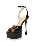 Sandales en Cuir noires - Talon 10 cm