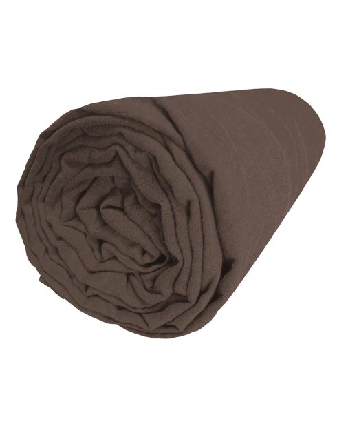 Drap housse Rêve de Chanvre Bonnet 35 cm café