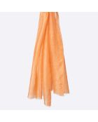 Étole en Laine & Soie Elegie orange - 70x200 cm