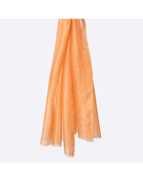 Étole en Laine & Soie Elegie orange - 70x200 cm