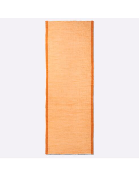 Étole en Laine & Soie Elegie orange - 70x200 cm