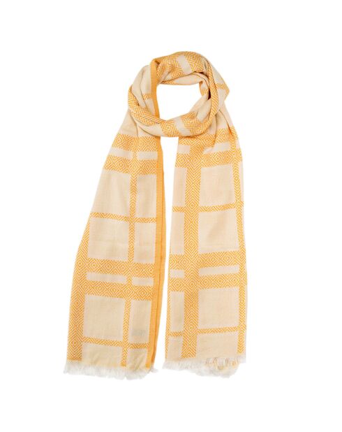 Étole Twist en Coton mélangé jaune mimosa - 70x210 cm